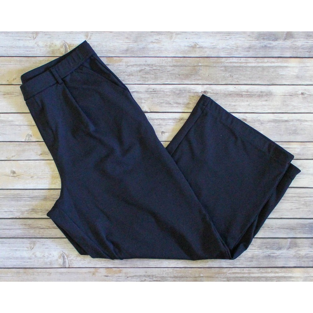 Halara Pants XL Black Pull On High Waisted Stretch Flex Work Wide Leg